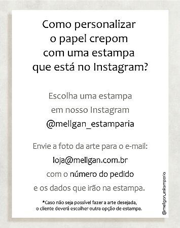 Papel Crepom com estampa do Instagram - 30 unid