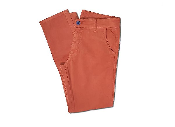 calça masculina laranja