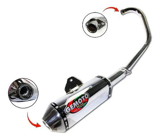 ESCAPAMENTO GEMOTO RACING 3 TRIOVAL TITAN / FAN / START 160