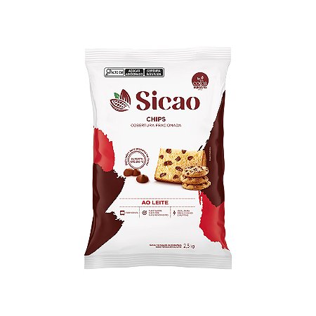 Cobertura ao Leite Sicao Chips 2,5 KG