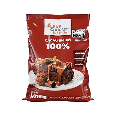Cacau em pó LEKE GOURMET 100% - 1,01 KG