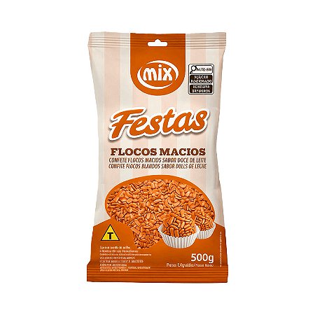 Confeito Doce de Leite Flocos Macio 500g MIX