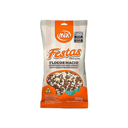 Confeito Flocos Macio Chocolate Mesclado MIX 500G
