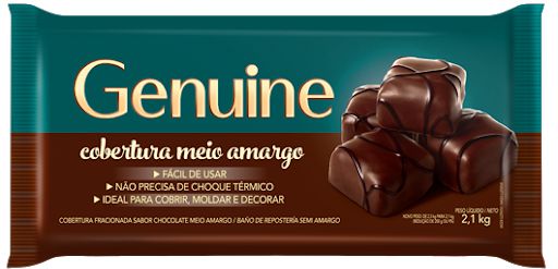 Chocolate Genuine Cargill Meio Amargo 2,1kg