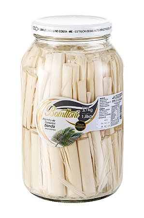 Palmito Pupunha Banda 1,8kg - 6 Unidades