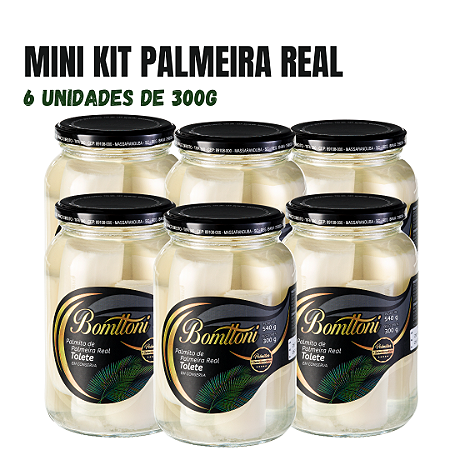 Palmito Palmeira Real Tolete 300g - 6 Unidades