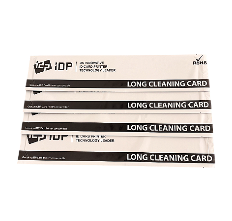 Cartão Longo de Limpeza para Impressoras IDP CUBO - 4 Unidades