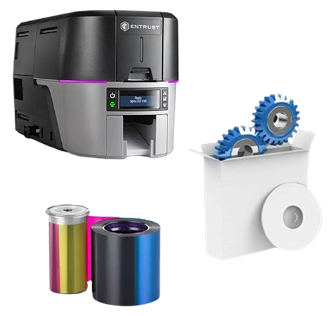 Impressora Crachás Entrust Sigma DS3 Simplex C/ Ethernet - Modelo Exclusivo Smart-ID