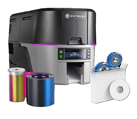 Impressora Crachás Entrust Sigma DS3 Duplex C/ Ethernet - Modelo Exclusivo Smart-ID