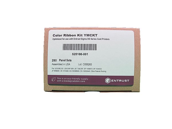 Ribbon Datacard Color 525100-001 P/ Sigma DS1 e DS2 C/ 250 Impressões