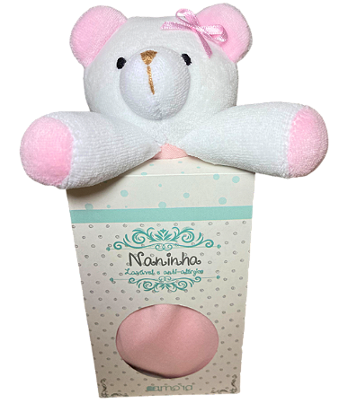 Naninha para Bebê Urso Rosa