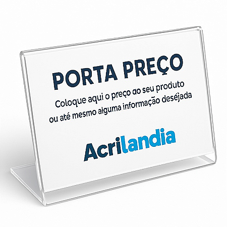 Display em L - Porta Preço