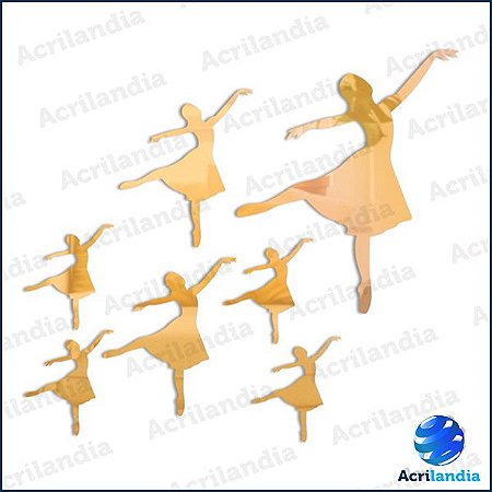 ESPELHO DECORATIVO BAILARINA - 7 peças