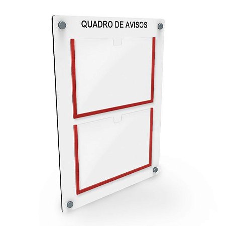 Quadro de Aviso em MDF - 2 folha A4 Horizontal