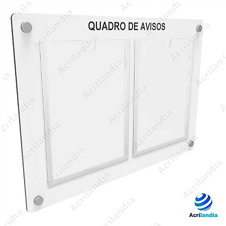 Quadro de Aviso em MDF - 2 folha A4 Vertical