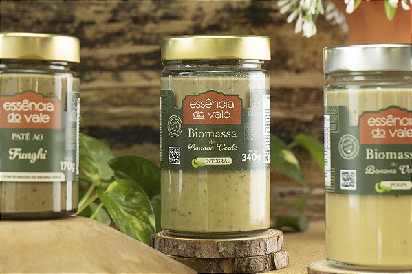 Biomassa de Banana Verde Integral Pronta para Uso 340g