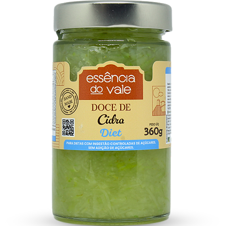 Doce de Cidra Diet Sem Adição de Açúcar da Essência do Vale 360g