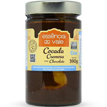 Cocada Cremosa com Chocolate Diet Sem Adição de Açúcar Essência do Vale 390g