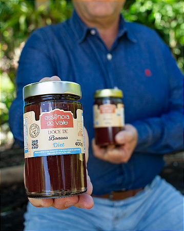 Doce de Banana Diet Sem Adição de Açúcar da Essência do Vale 400g