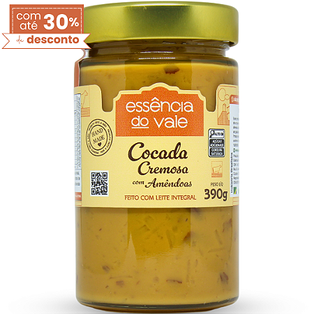 Cocada Cremosa com Amêndoas Essência do Vale 390g