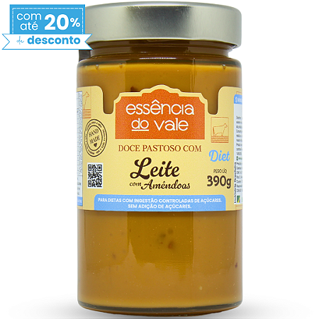 Doce Pastoso de Leite com Amêndoas Diet Sem Adição de Açúcar 390g