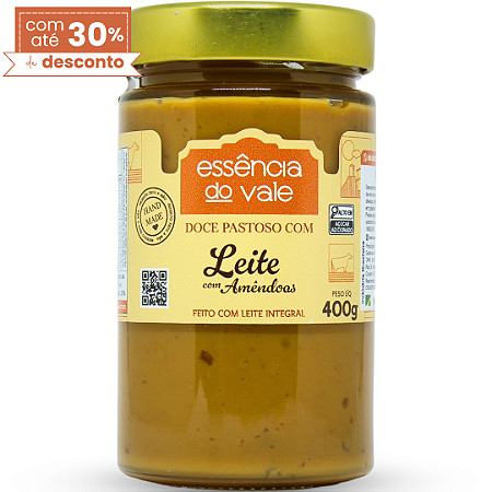 Doce Pastoso de Leite com Amêndoas Essência do Vale 400g