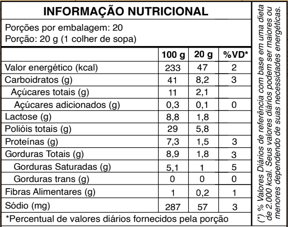 Doce Pastoso de Leite com Chocolate Diet Sem Adição de Açúcar 390g