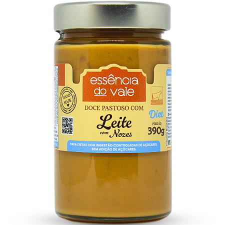 Doce Pastoso de Leite com Nozes Diet Sem Adição de Açúcar Essência do Vale 390g
