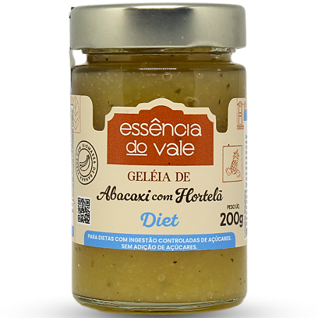Geleia de Abacaxi com Hortelã Diet Sem Adição de Açúcar 200g