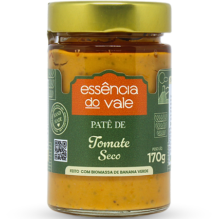 Patê de Tomate Seco Vegano Essência do Vale 170g