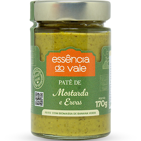 Patê de Mostarda e Ervas Vegano Essência do Vale 170g