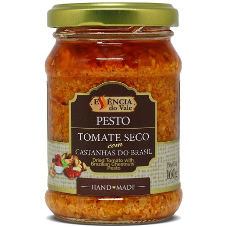 Pesto de Tomate Seco e Castanhas Caju e do Pará Essência do Vale 160g