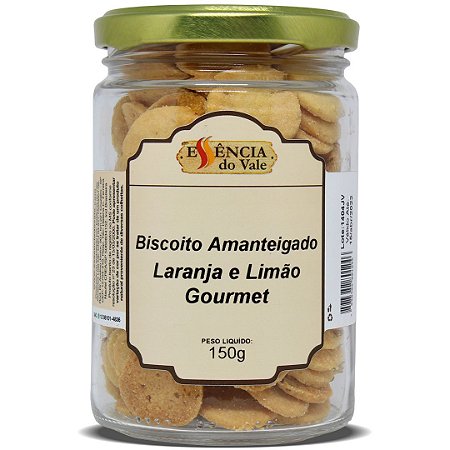 Biscoito Amanteigado de Laranja e Limão Essência do Vale 150g