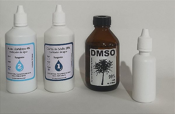 KIT SANITIZANTE 100 mL PLÁST. + DMSO 99% - 100 mL (VOL. TOTAL 300 mL)