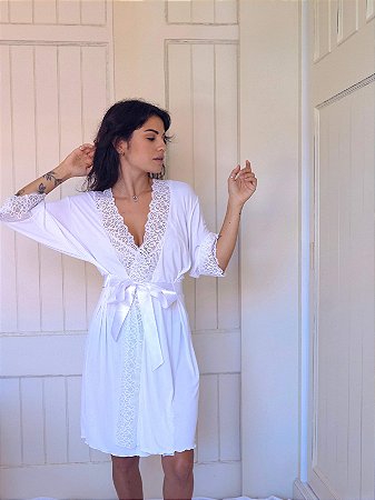 Robe Fran em Liganete Branco