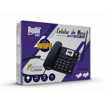 TELEFONE CELULAR DE MESA 3G WIFI BDF12 - BEDIN SAT