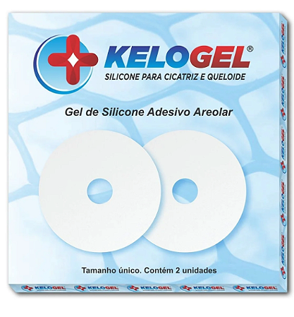 FITA DE SILICONE KELOGEL AREOLAR PARA CICATRIZ HIPERTROFICA E QUELOIDE 7,6CM X 7,6CM