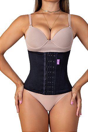 CINTA MODELADORA COM 12 BARBATANAS CETINETE - 4 AJUSTES - PREMIUM MAX