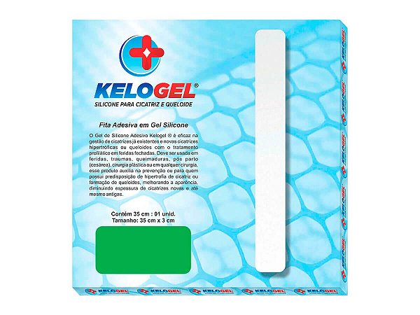 FITA KELOGEL DE SILICONE PARA CICATRIZ HIPERTROFICA E QUELOIDE 35CM X 3CM