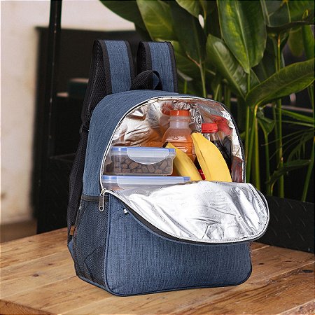 mochila térmica, mochila térmica azul, mochila com bolsa térmica, Moch -  Loja de variedades