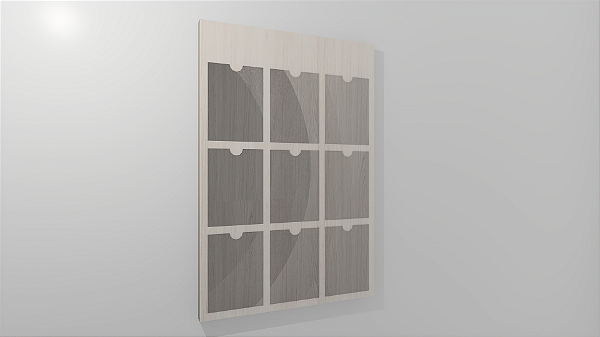 Quadro de Anúncios Simples - Cor Teka Ártico