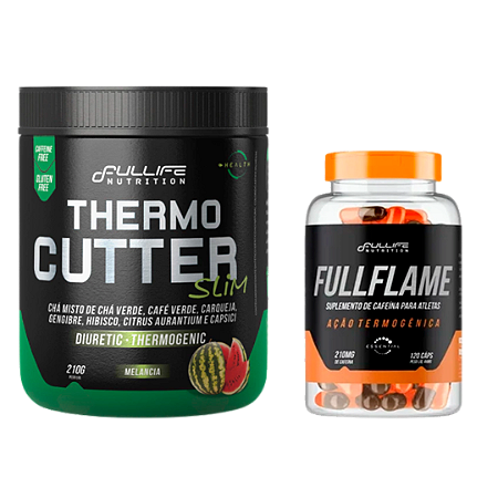 THERMO CUTTER SLIM 210g + CAFEÍNA FULL FLAME 210MG 120 CÁPSULAS - FULLIFE -  Muscle Iron Suplementos