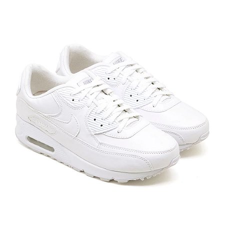 air max 90 branco de couro