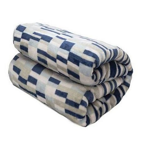 Cobertor Loft Casal -  Camesa - Quadriculado Azul