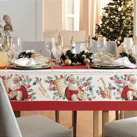 Toalha de Mesa Natal Noel Musical 06 lugares Karsten - La Casa Tecidos - Tudo em tecidos, cama, mesa e banho Toalha de Mesa Natal Noel Musical 06 lugares Karsten - La Casa Tecidos - Tudo em tecidos, cama, mesa e banho