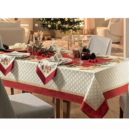 Toalha de Mesa Sinos de Natal 08 lugares Karsten - La Casa Tecidos - Tudo em tecidos, cama, mesa e banho Toalha de Mesa Sinos de Natal 08 lugares Karsten - La Casa Tecidos - Tudo em tecidos, cama, mesa e banho