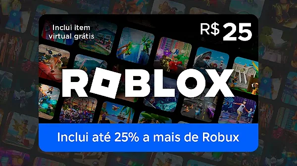 Gift Card Roblox R$ 25 – Cartão Presente Digital