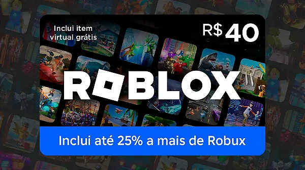 Gift Card Roblox R$ 40 – Cartão Presente Digital