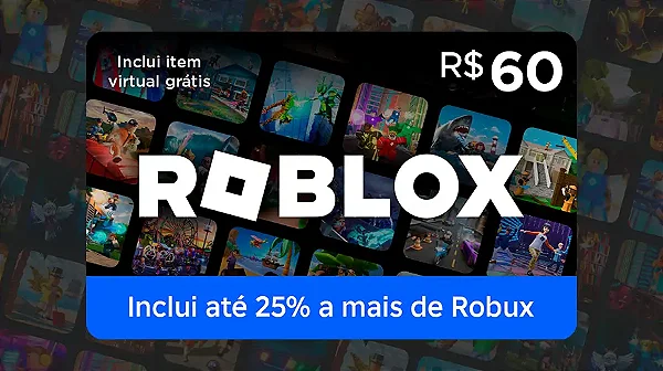 Gift Card Roblox R$ 60 – Cartão Presente Digital