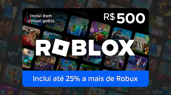Gift Card Roblox R$ 500 – Cartão Presente Digital